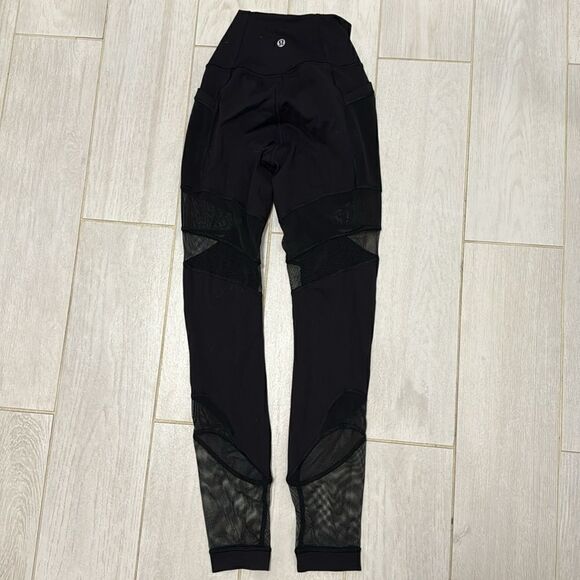 Lululemon 2 black 25” mesh and pocket legging. - Picture 5 of 6